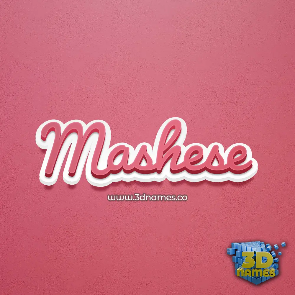 mashese in Red Scribble style - 3D name wallpaper