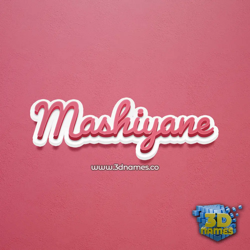 mashiyane in Red Scribble style - 3D name wallpaper