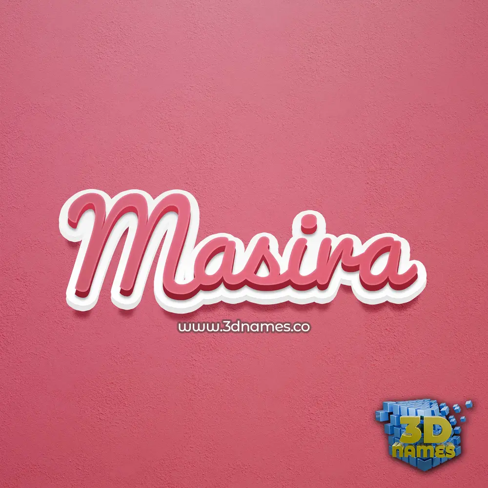 masira in Red Scribble style - 3D name wallpaper