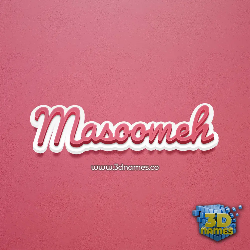 masoomeh in Red Scribble style - 3D name wallpaper