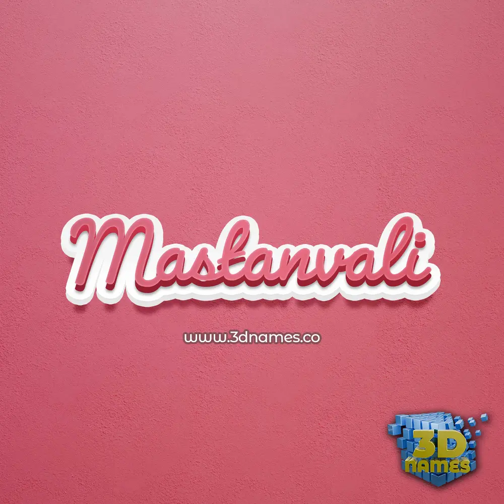mastanvali in Red Scribble style - 3D name wallpaper