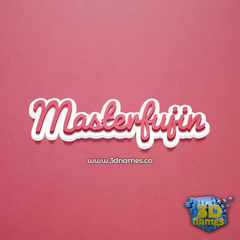 masterfujin in Red Scribble style - 3D name wallpaper