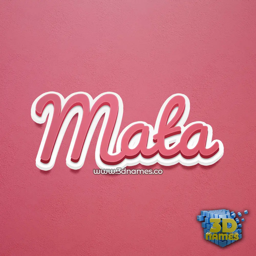 mata in Red Scribble style - 3D name wallpaper