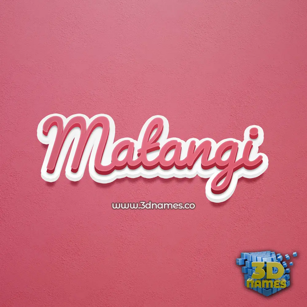 matangi in Red Scribble style - 3D name wallpaper