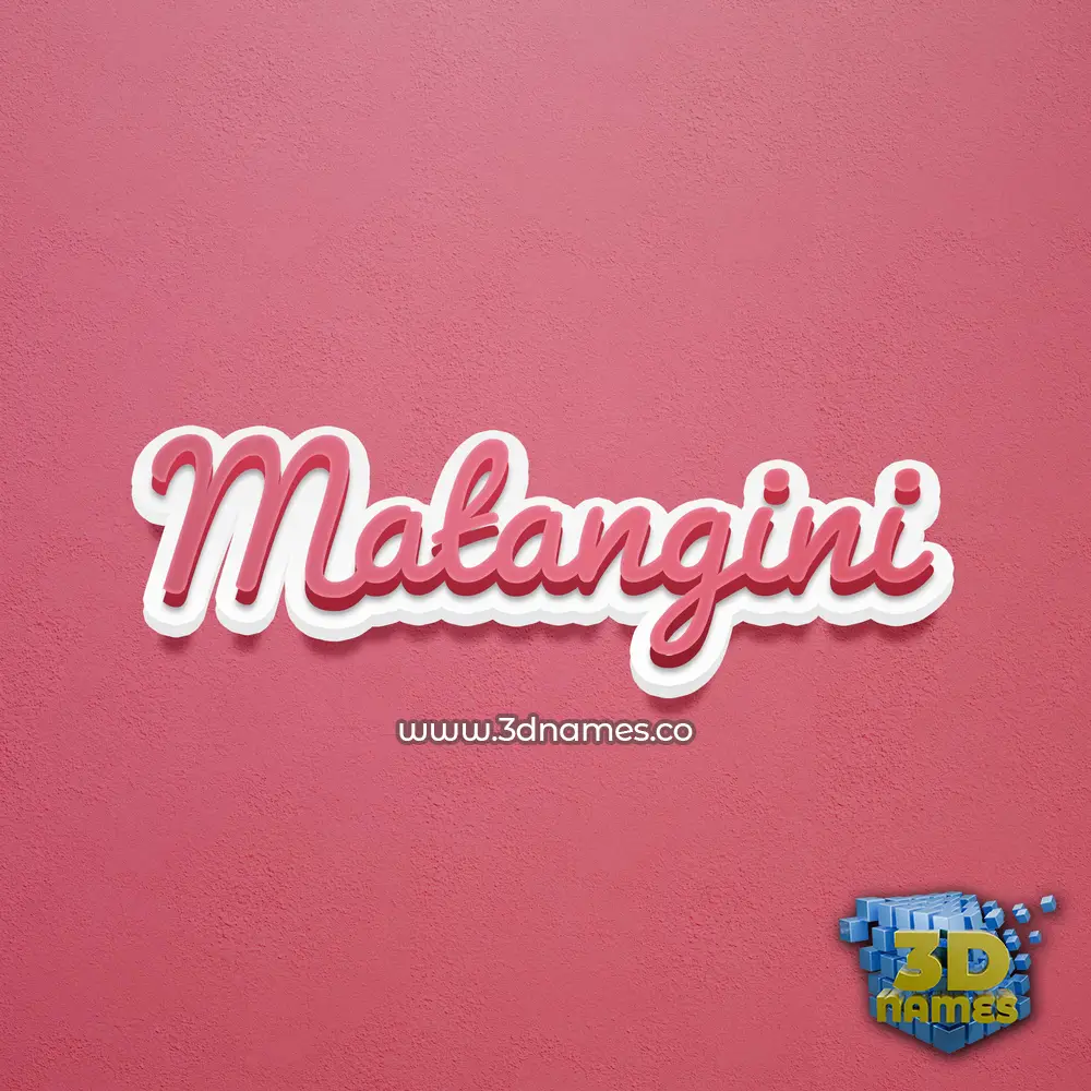 matangini in Red Scribble style - 3D name wallpaper
