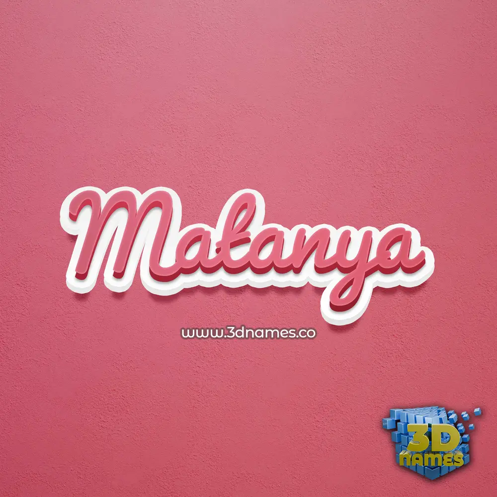 matanya in Red Scribble style - 3D name wallpaper