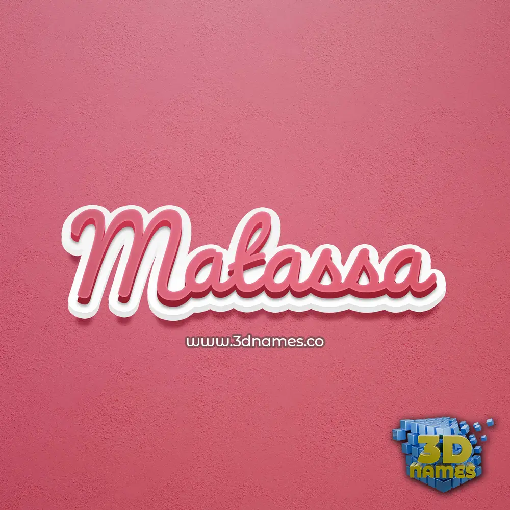 matassa in Red Scribble style - 3D name wallpaper