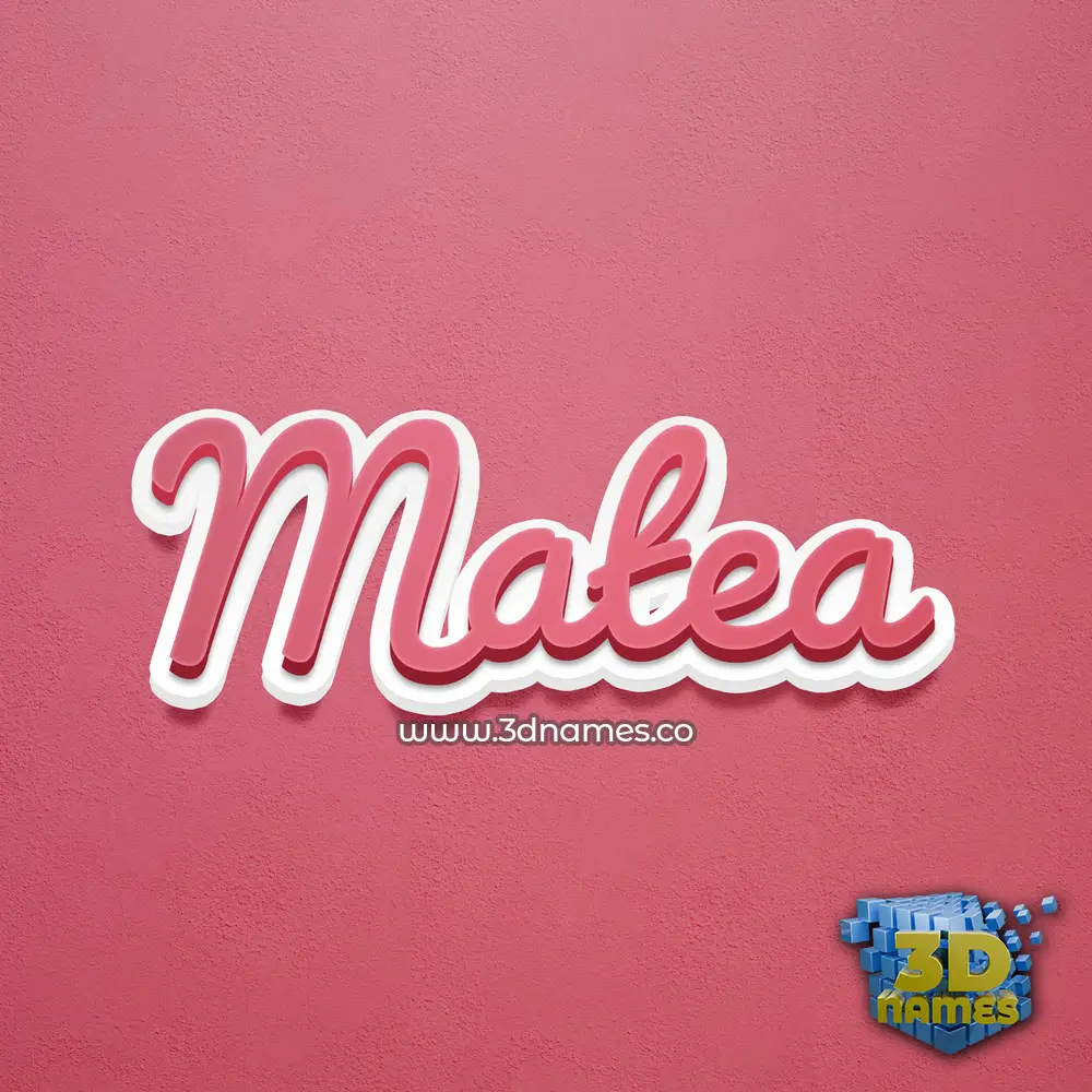 matea in Red Scribble style - 3D name wallpaper