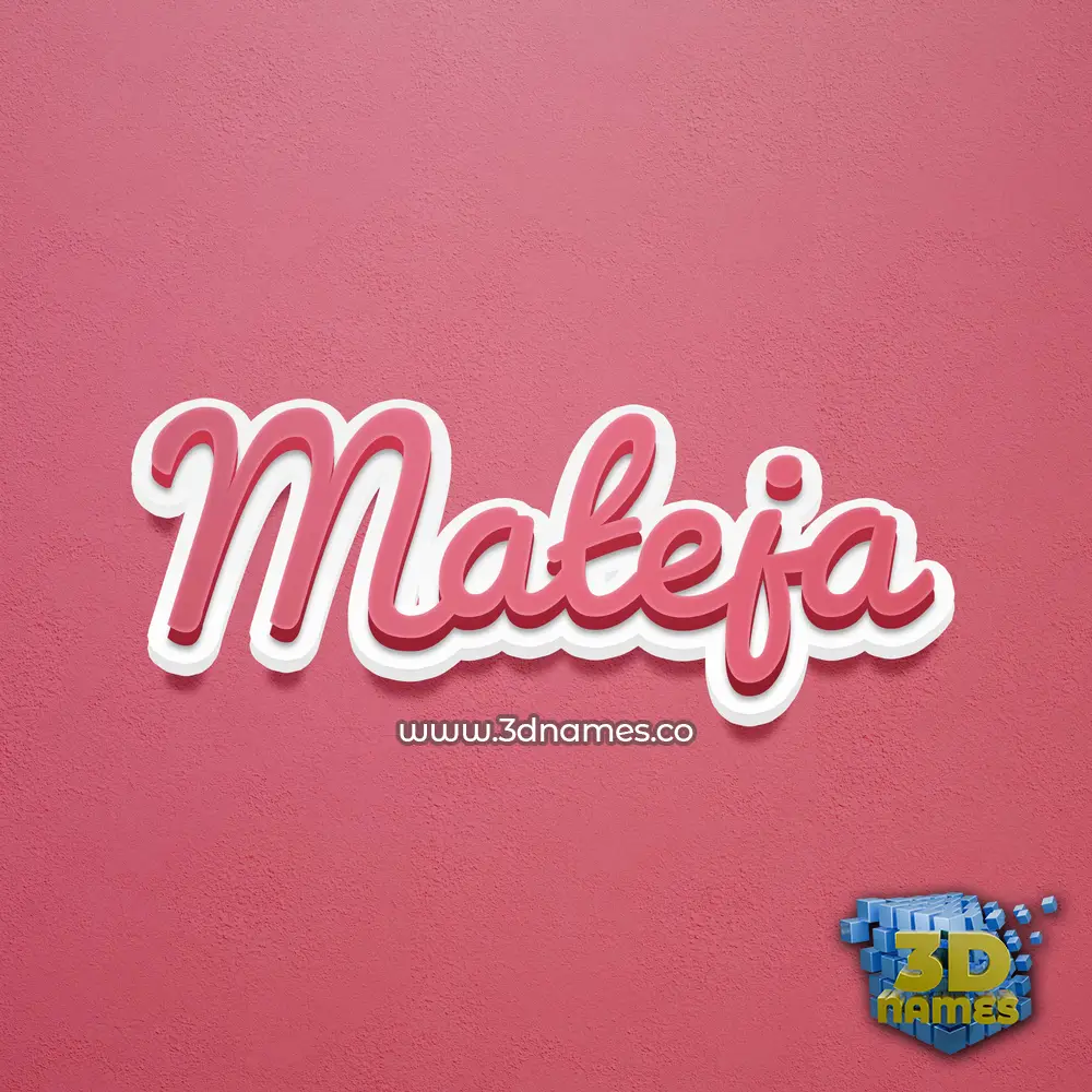 mateja in Red Scribble style - 3D name wallpaper