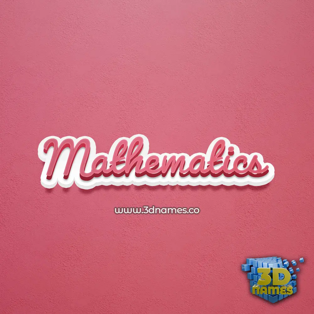 mathematics in Red Scribble style - 3D name wallpaper