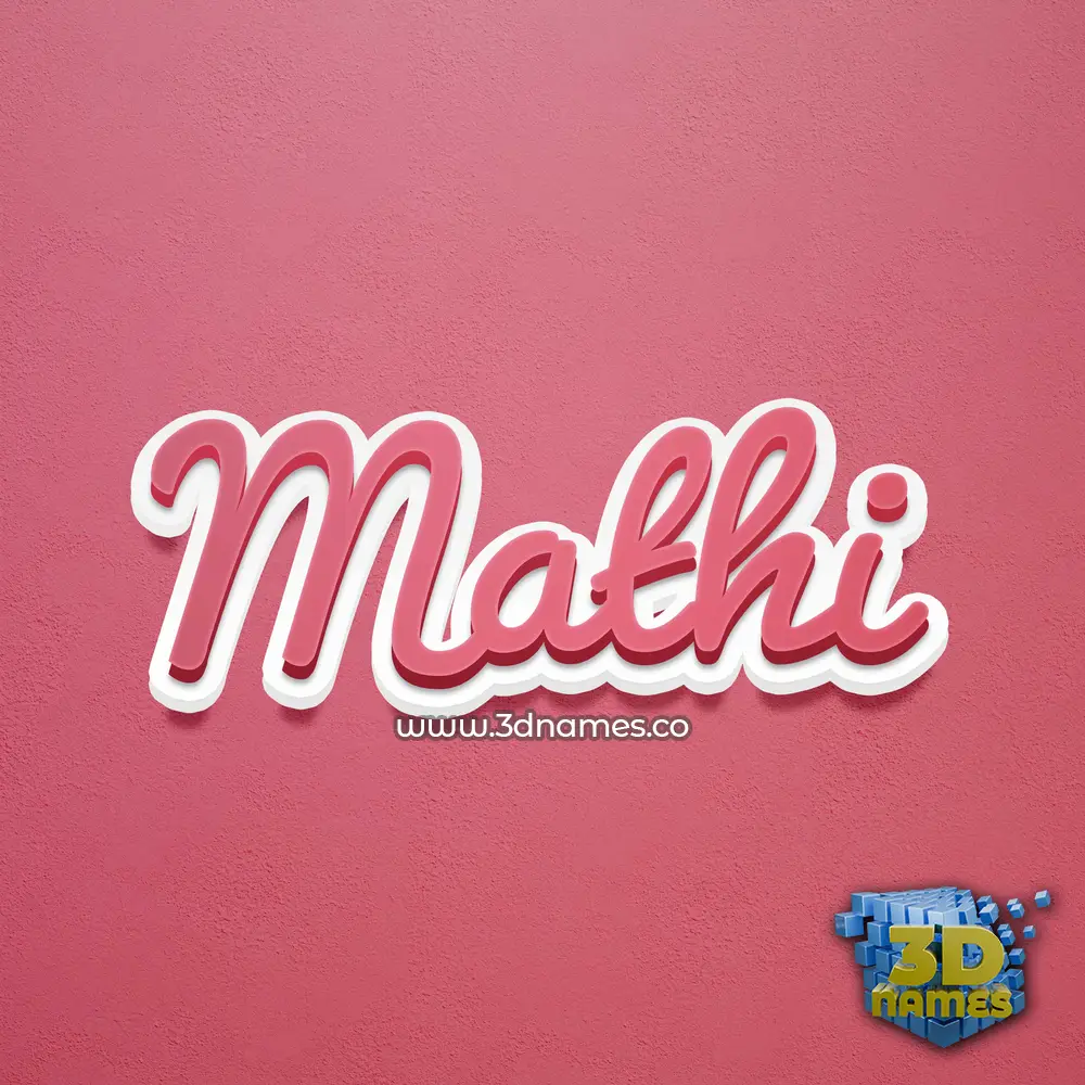 mathi in Red Scribble style - 3D name wallpaper