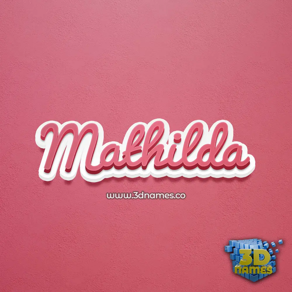 mathilda in Red Scribble style - 3D name wallpaper