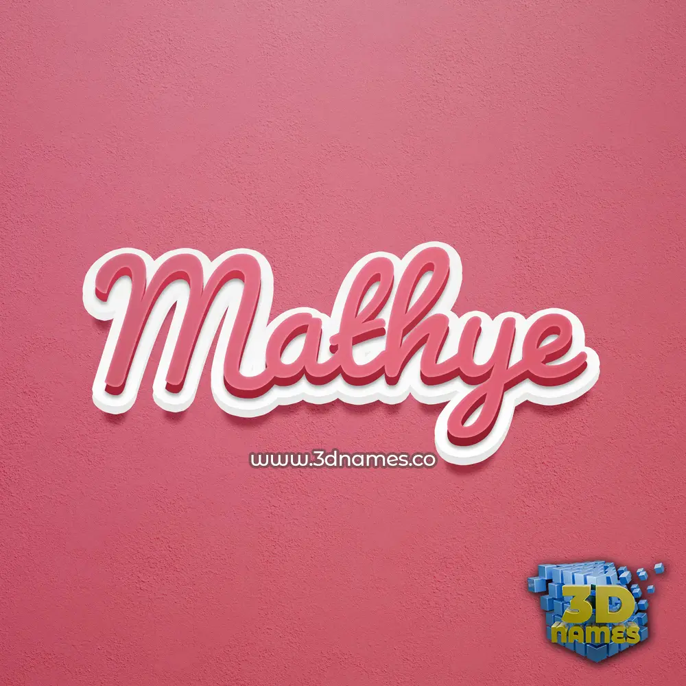 mathye in Red Scribble style - 3D name wallpaper