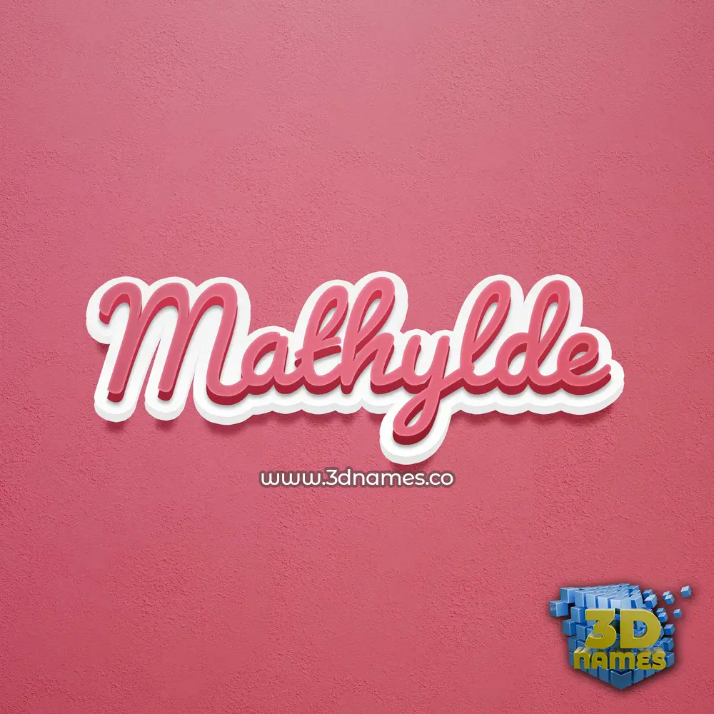 mathylde in Red Scribble style - 3D name wallpaper