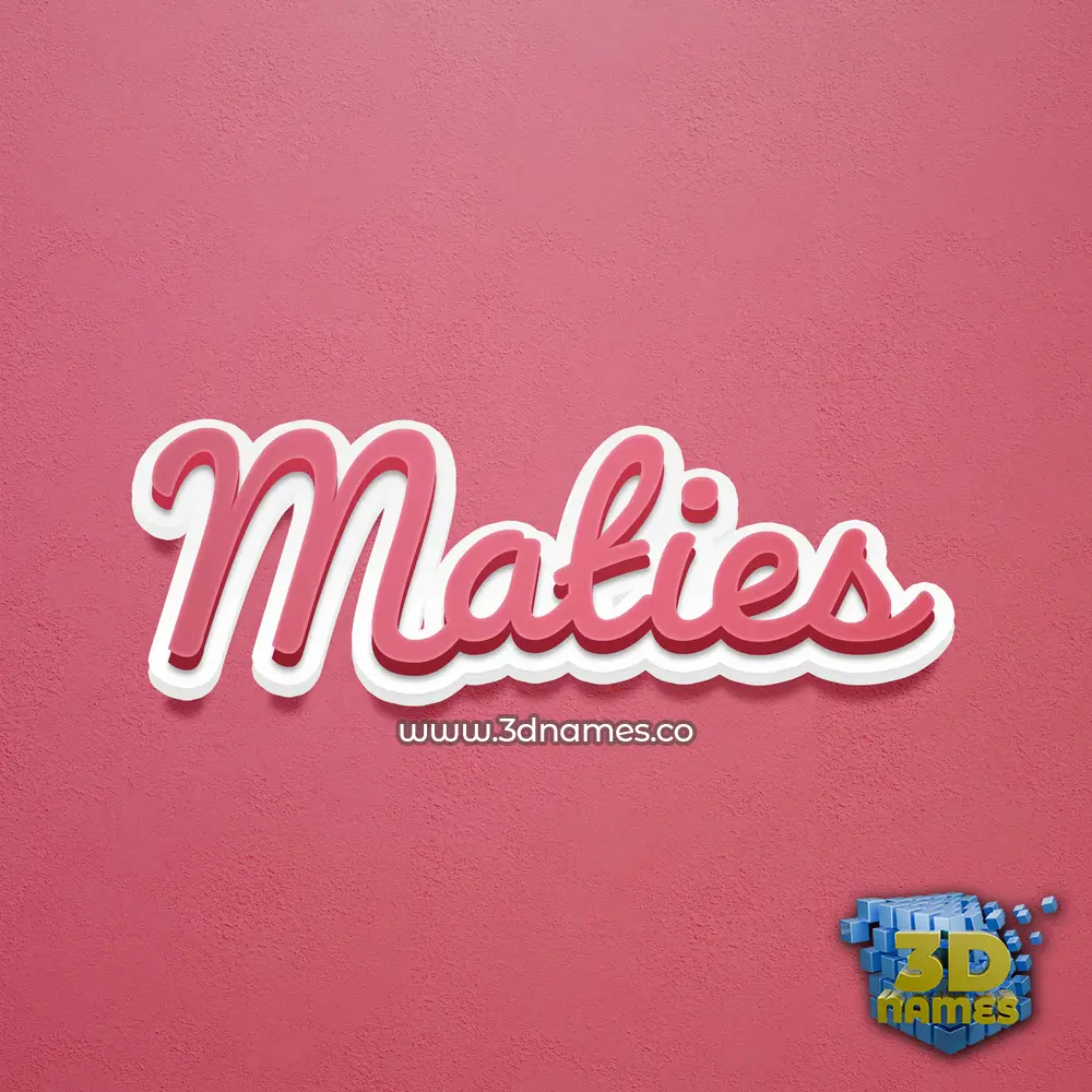 maties in Red Scribble style - 3D name wallpaper