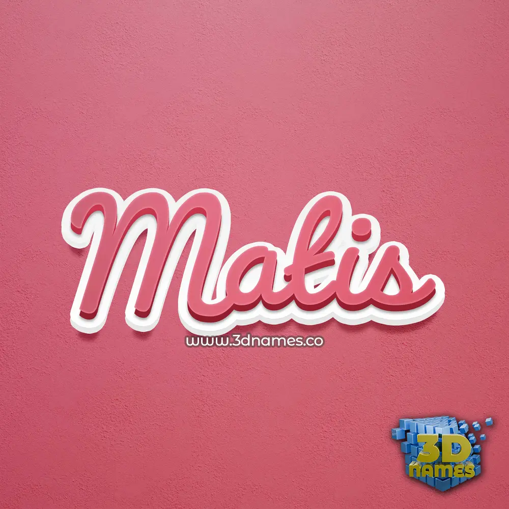 matis in Red Scribble style - 3D name wallpaper