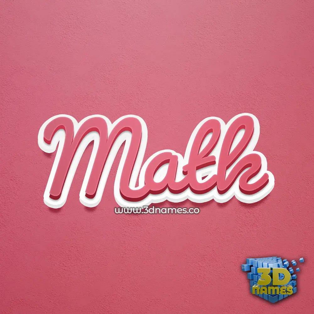 matk in Red Scribble style - 3D name wallpaper