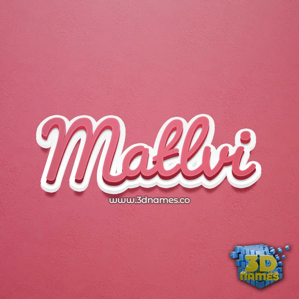 matlvi in Red Scribble style - 3D name wallpaper