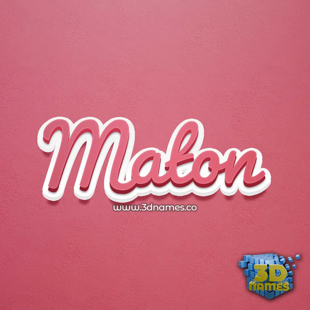 maton in Red Scribble style - 3D name wallpaper