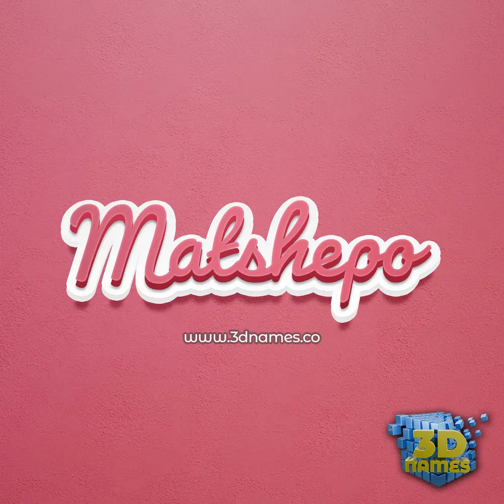matshepo in Red Scribble style - 3D name wallpaper