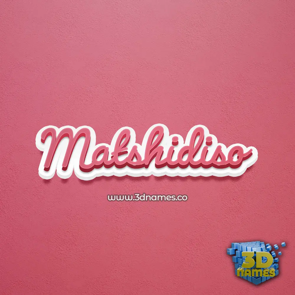 matshidiso in Red Scribble style - 3D name wallpaper