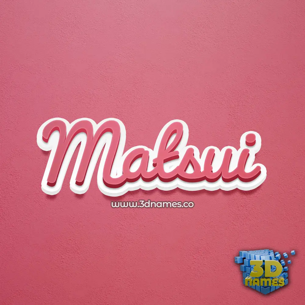 matsui in Red Scribble style - 3D name wallpaper
