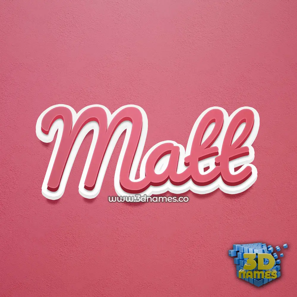 matt in Red Scribble style - 3D name wallpaper