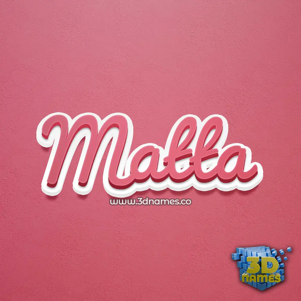 matta in Red Scribble style - 3D name wallpaper