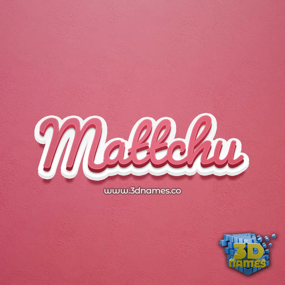 mattchu in Red Scribble style - 3D name wallpaper