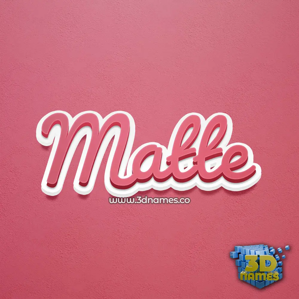 matte in Red Scribble style - 3D name wallpaper