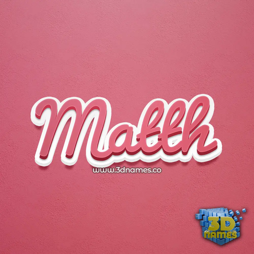 matth in Red Scribble style - 3D name wallpaper