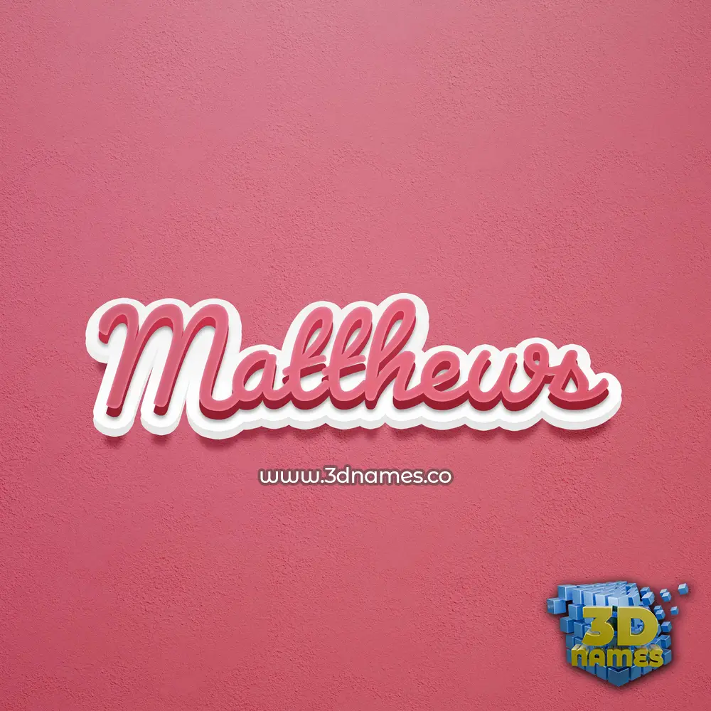 matthews in Red Scribble style - 3D name wallpaper