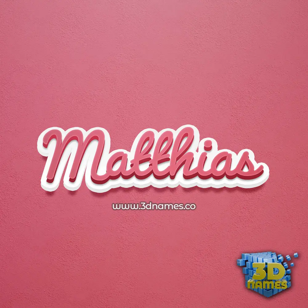 matthias in Red Scribble style - 3D name wallpaper