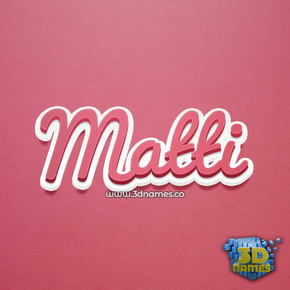 matti in Red Scribble style - 3D name wallpaper