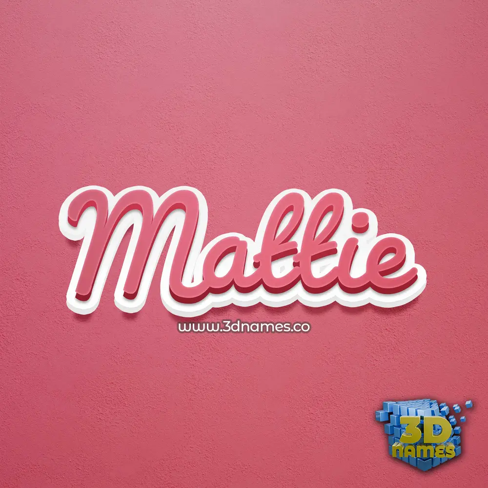 mattie in Red Scribble style - 3D name wallpaper