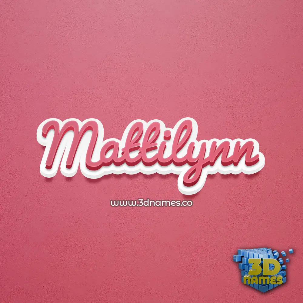 mattilynn in Red Scribble style - 3D name wallpaper