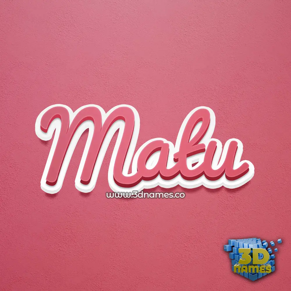 matu in Red Scribble style - 3D name wallpaper