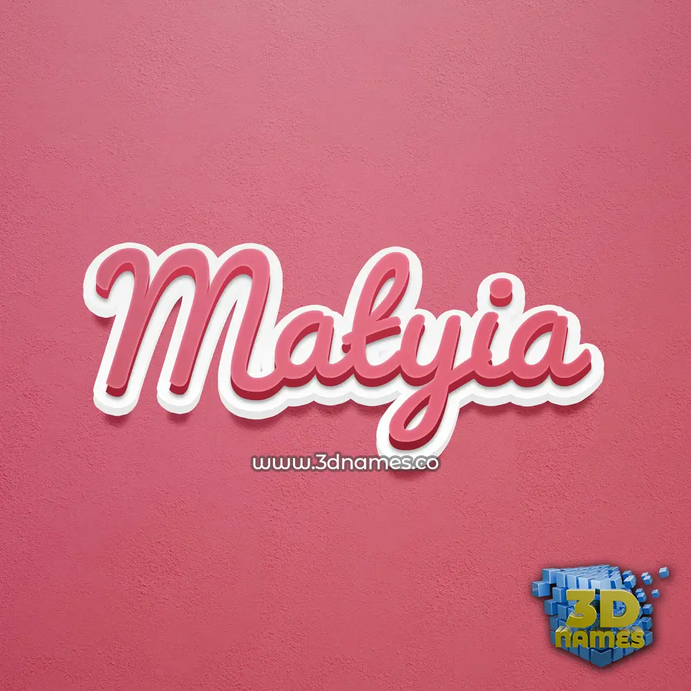 matyia in Red Scribble style - 3D name wallpaper
