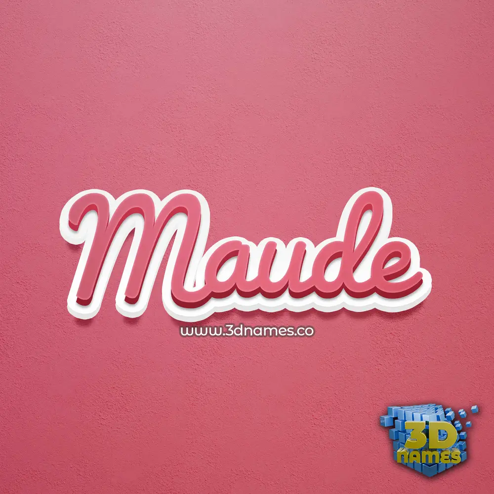 maude in Red Scribble style - 3D name wallpaper