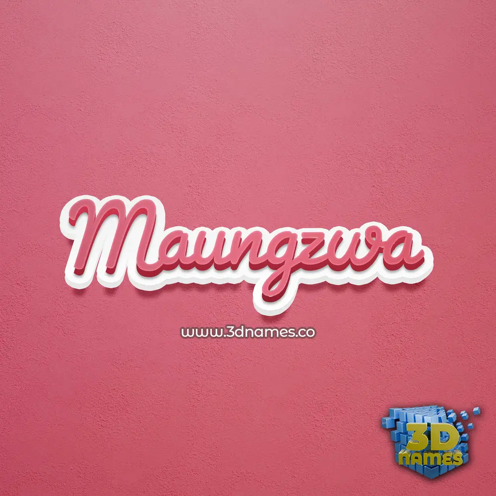 maungzwa in Red Scribble style - 3D name wallpaper