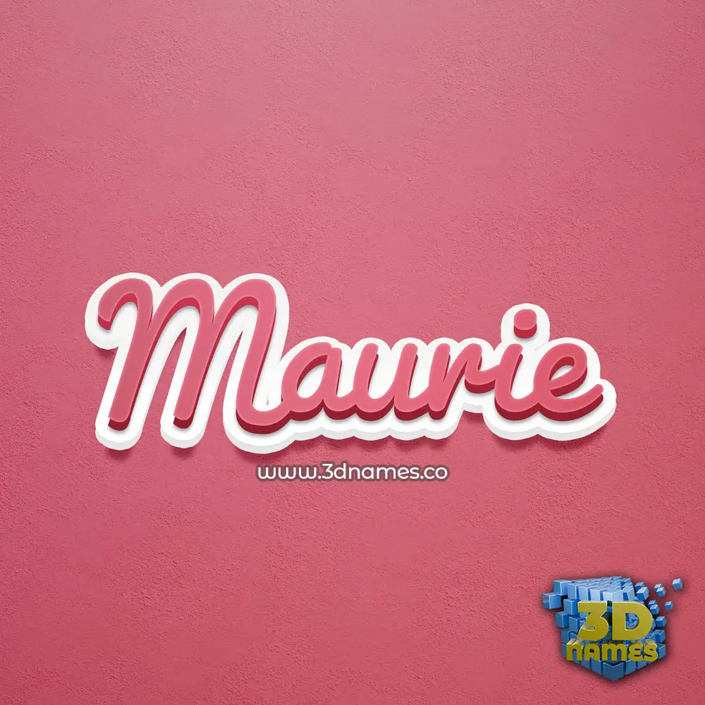 maurie in Red Scribble style - 3D name wallpaper