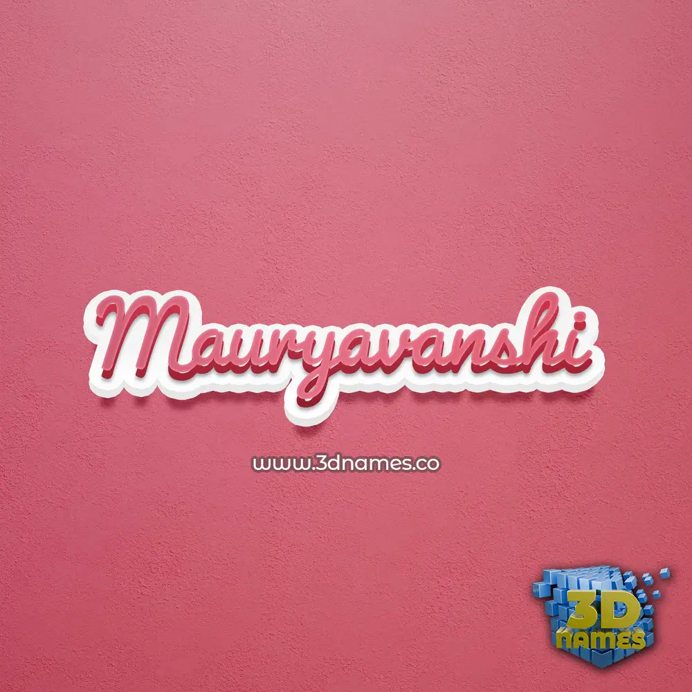 mauryavanshi in Red Scribble style - 3D name wallpaper