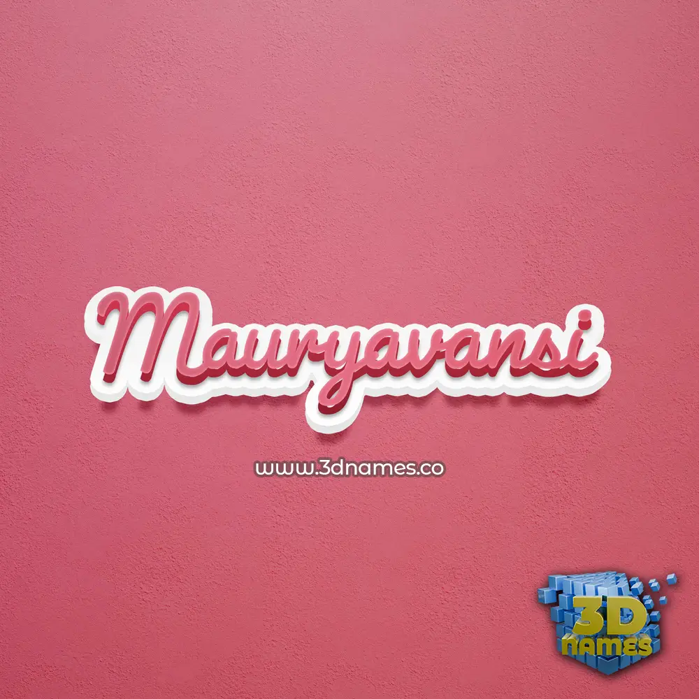 mauryavansi in Red Scribble style - 3D name wallpaper