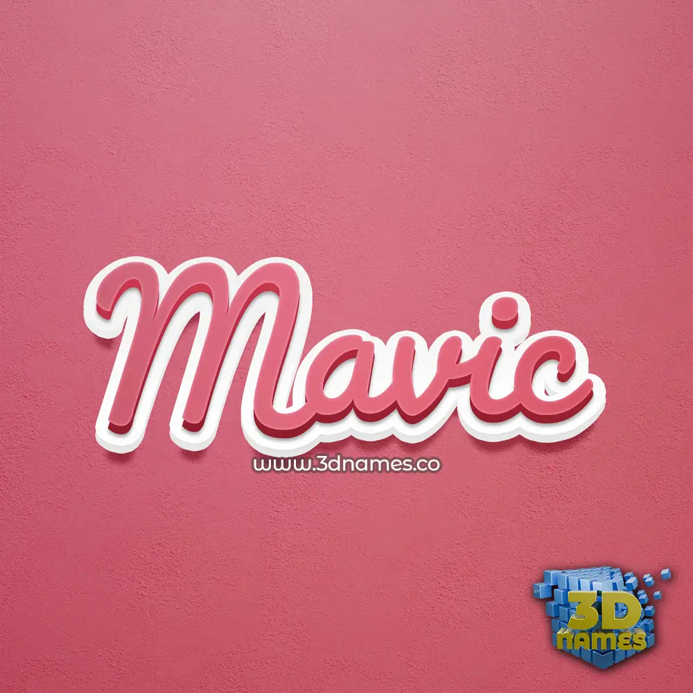 mavic in Red Scribble style - 3D name wallpaper