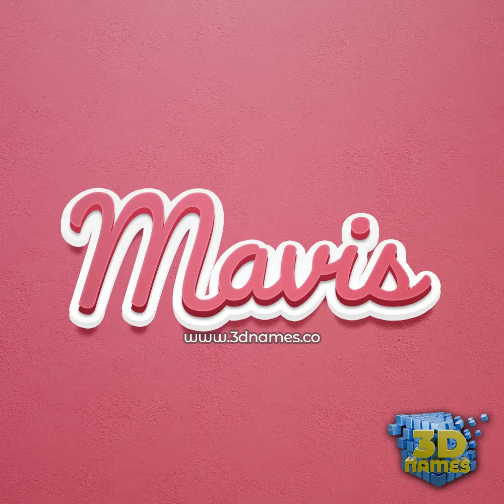 mavis in Red Scribble style - 3D name wallpaper