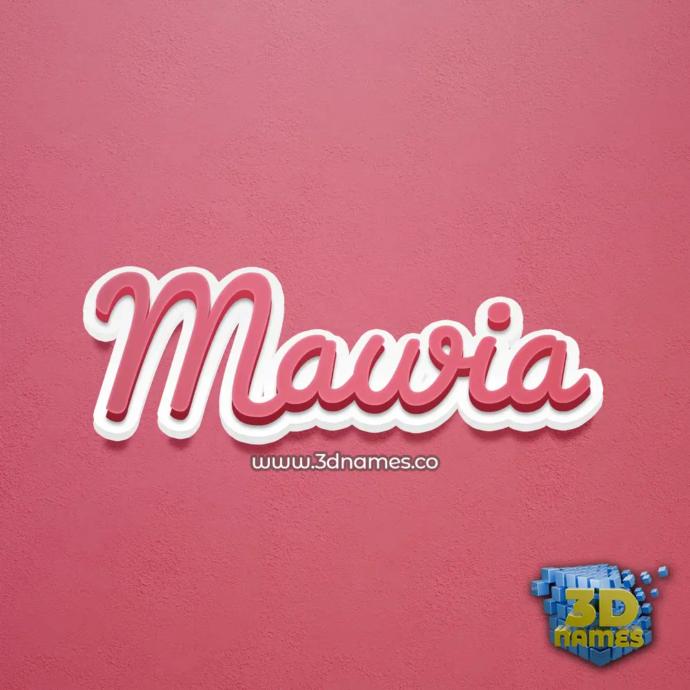 mawia in Red Scribble style - 3D name wallpaper