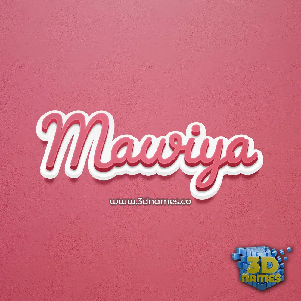 mawiya in Red Scribble style - 3D name wallpaper