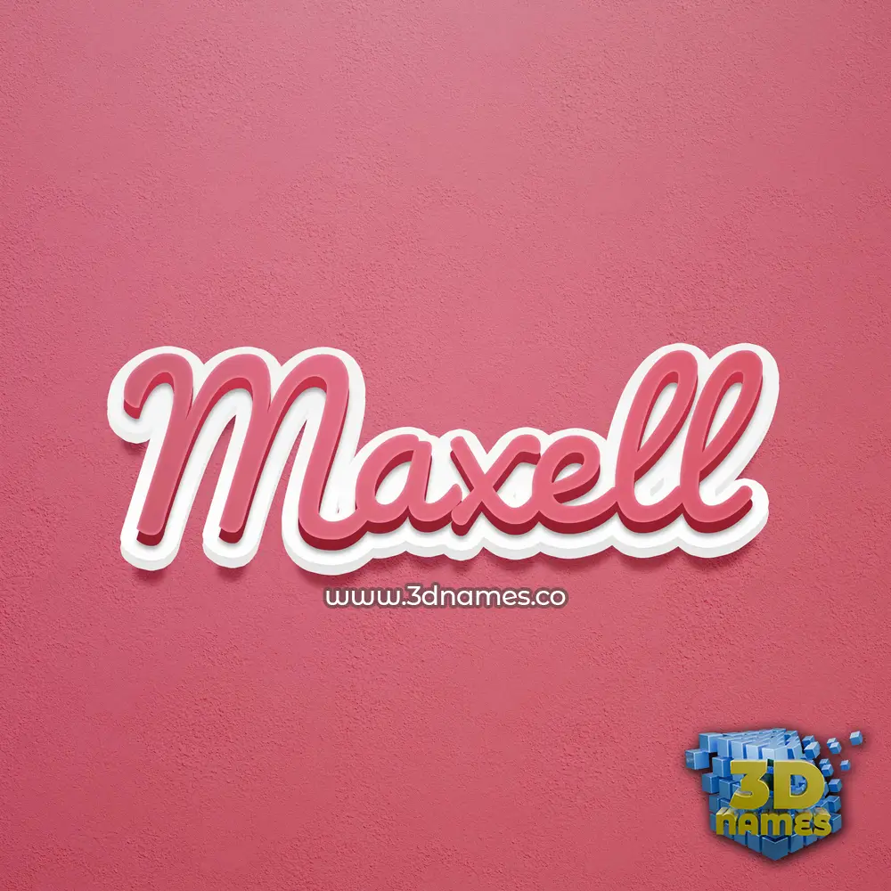 maxell in Red Scribble style - 3D name wallpaper
