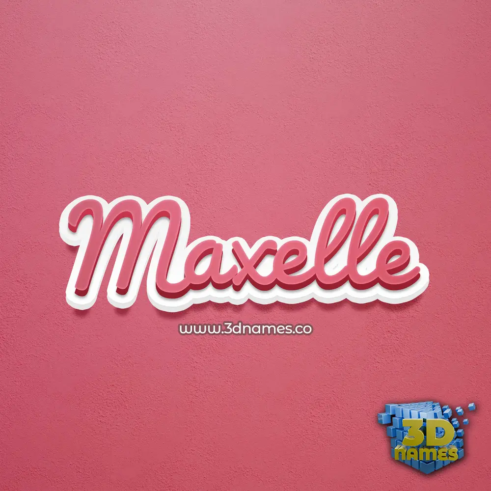 maxelle in Red Scribble style - 3D name wallpaper