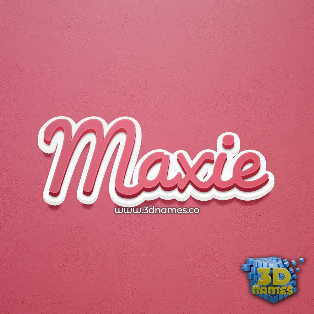 maxie in Red Scribble style - 3D name wallpaper